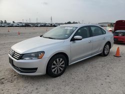 Salvage cars for sale from Copart Houston, TX: 2015 Volkswagen Passat S