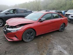 Salvage cars for sale at Marlboro, NY auction: 2023 Hyundai Elantra Blue