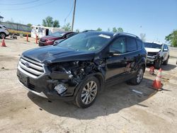 Salvage cars for sale at Pekin, IL auction: 2017 Ford Escape Titanium