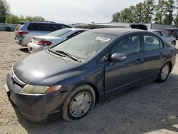 Salvage cars for sale at Arlington, WA auction: 2008 Honda Civic Hybrid