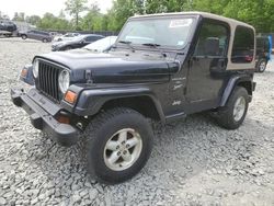 Salvage cars for sale at Waldorf, MD auction: 1999 Jeep Wrangler / TJ Sport