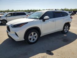 Salvage cars for sale at Fresno, CA auction: 2021 Toyota Highlander Hybrid LE