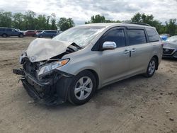 Salvage cars for sale at Baltimore, MD auction: 2015 Toyota Sienna LE