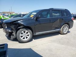 Salvage cars for sale at Grand Prairie, TX auction: 2013 Toyota Highlander Base