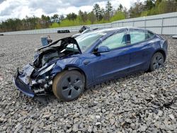 Salvage cars for sale from Copart Windham, ME: 2022 Tesla Model 3
