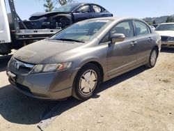 Salvage cars for sale from Copart San Martin, CA: 2007 Honda Civic Hybrid