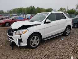 Salvage cars for sale at Chalfont, PA auction: 2015 Mercedes-Benz ML 400 4matic