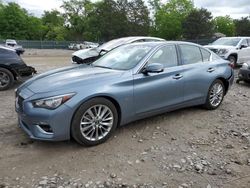 Salvage cars for sale from Copart Madisonville, TN: 2020 Infiniti Q50 Pure