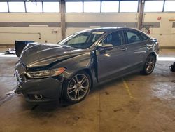 Salvage cars for sale at Wheeling, IL auction: 2015 Ford Fusion Titanium