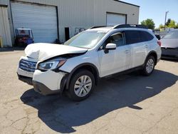 Salvage cars for sale at Woodburn, OR auction: 2015 Subaru Outback 2.5I Premium