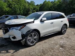Salvage cars for sale from Copart Austell, GA: 2017 Acura MDX Technology