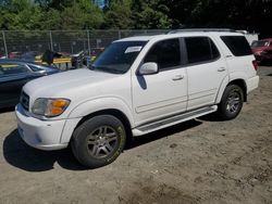 Salvage cars for sale at Waldorf, MD auction: 2004 Toyota Sequoia Limited