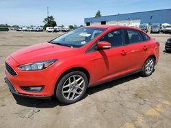 Salvage cars for sale from Copart Woodhaven, MI: 2015 Ford Focus SE