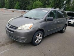 Salvage cars for sale from Copart Arlington, WA: 2005 Toyota Sienna LE