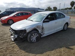 Salvage cars for sale from Copart San Diego, CA: 2013 Volkswagen Jetta Base