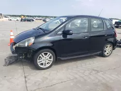 Salvage cars for sale at Grand Prairie, TX auction: 2007 Honda FIT S