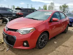 Salvage cars for sale at Elgin, IL auction: 2015 Toyota Corolla L