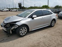 Salvage cars for sale from Copart Miami, FL: 2021 Toyota Corolla LE