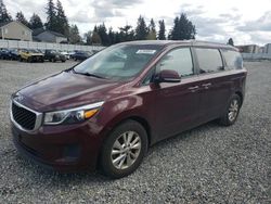 Salvage cars for sale from Copart Graham, WA: 2015 KIA Sedona LX