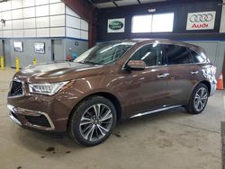 Salvage cars for sale at East Granby, CT auction: 2019 Acura MDX Technology
