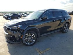 Salvage cars for sale at Grand Prairie, TX auction: 2023 Infiniti QX60 Luxe