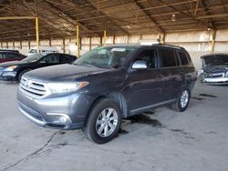 Salvage cars for sale at Phoenix, AZ auction: 2012 Toyota Highlander Base