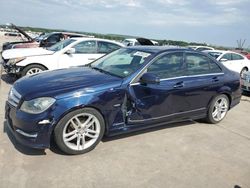 Salvage cars for sale at Grand Prairie, TX auction: 2012 Mercedes-Benz C 250