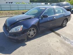 Salvage cars for sale at Assonet, MA auction: 2006 Honda Accord SE
