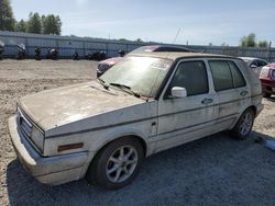 Salvage cars for sale at Arlington, WA auction: 1992 Volkswagen Golf GL