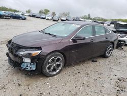Salvage cars for sale at West Warren, MA auction: 2021 Chevrolet Malibu LT