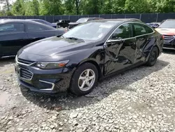 Chevrolet salvage cars for sale: 2017 Chevrolet Malibu LS