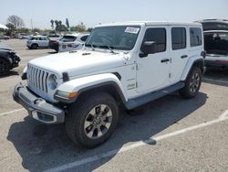 Salvage cars for sale at Van Nuys, CA auction: 2018 Jeep Wrangler Unlimited Sahara