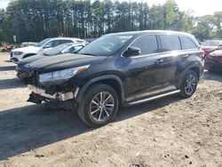 Salvage cars for sale at North Billerica, MA auction: 2019 Toyota Highlander SE
