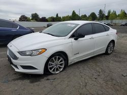 Salvage cars for sale at Portland, OR auction: 2017 Ford Fusion SE Hybrid
