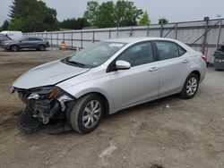 Salvage cars for sale from Copart Finksburg, MD: 2016 Toyota Corolla L