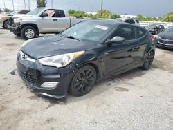 Salvage cars for sale at Miami, FL auction: 2013 Hyundai Veloster