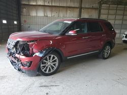Salvage cars for sale at Des Moines, IA auction: 2017 Ford Explorer Limited