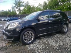 Salvage cars for sale at Waldorf, MD auction: 2012 GMC Acadia Denali