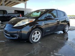 Salvage cars for sale at West Palm Beach, FL auction: 2012 Nissan Leaf SV