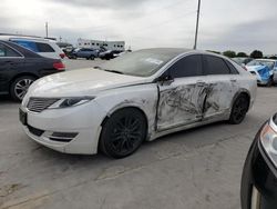 Salvage cars for sale at Grand Prairie, TX auction: 2016 Lincoln MKZ