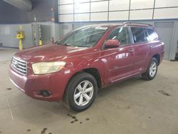 Salvage cars for sale at East Granby, CT auction: 2008 Toyota Highlander
