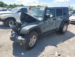 Salvage cars for sale from Copart Duryea, PA: 2014 Jeep Wrangler Unlimited Sport