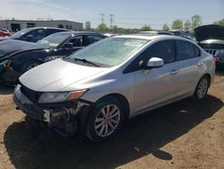 Salvage cars for sale at Elgin, IL auction: 2012 Honda Civic EX