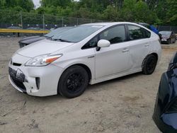 Salvage cars for sale from Copart Waldorf, MD: 2012 Toyota Prius