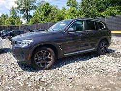 BMW x3 xdrive30i salvage cars for sale: 2022 BMW X3 XDRIVE30I