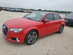 Salvage cars for sale at San Antonio, TX auction: 2018 Audi A3 Premium