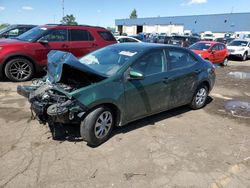 Salvage cars for sale at Woodhaven, MI auction: 2015 Toyota Corolla ECO