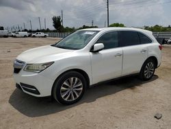 Salvage cars for sale from Copart Miami, FL: 2015 Acura MDX Technology
