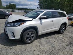 Salvage cars for sale from Copart Arlington, WA: 2019 Toyota Highlander Hybrid Limited
