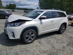 Toyota Highlander salvage cars for sale: 2019 Toyota Highlander Hybrid Limited